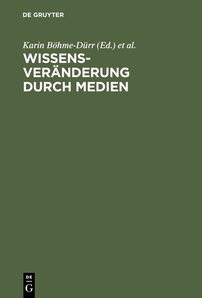 Produktbild: Wissensver&auml;nderung durch Medien