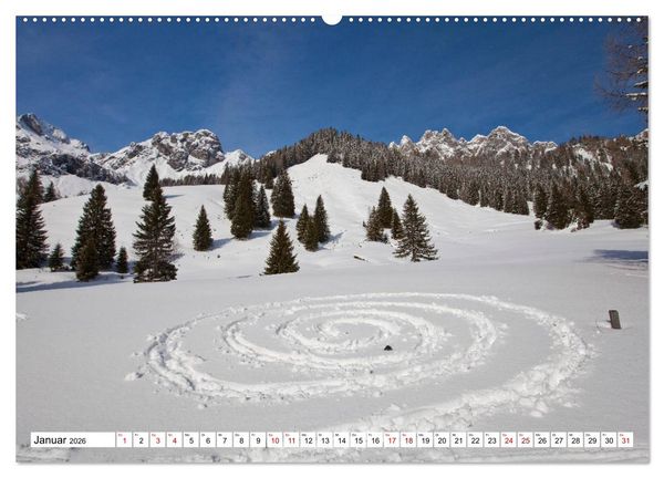 Produktbild: Kraftpl&auml;tze in den Bergen (Wandkalender 2026 DIN A2 quer), CALVENDO Monatskalender