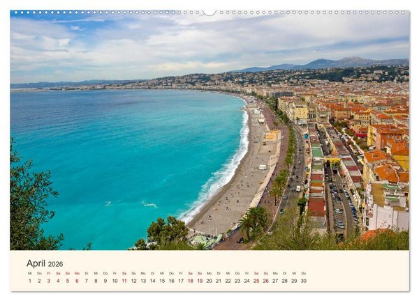 Produktbild: Wundersch&ouml;ne C&ocirc;te d'Azur (Wandkalender 2026 DIN A2 quer), CALVENDO Monatskalender