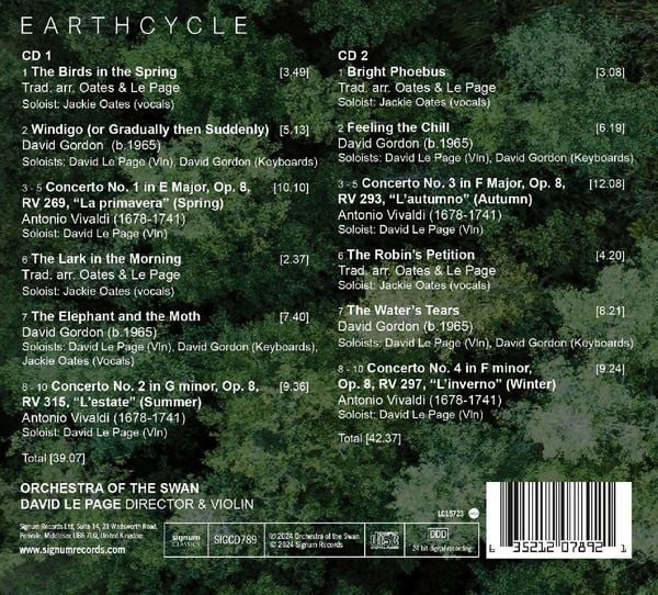 Produktbild: Gordon/Oates/Le Page/Orchestra of the Swan: Earthcycle