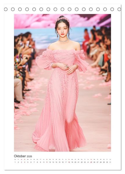 Produktbild: Asian High Fashion. Eleganz und Glamour auf dem Laufsteg (Tischkalender 2026 DIN A5 hoch), CALVENDO Monatskalender