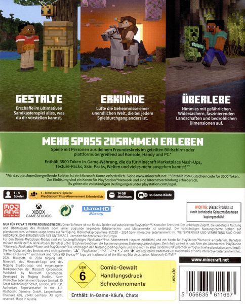 Produktbild: Minecraft (inkl. 3500 Tokens)