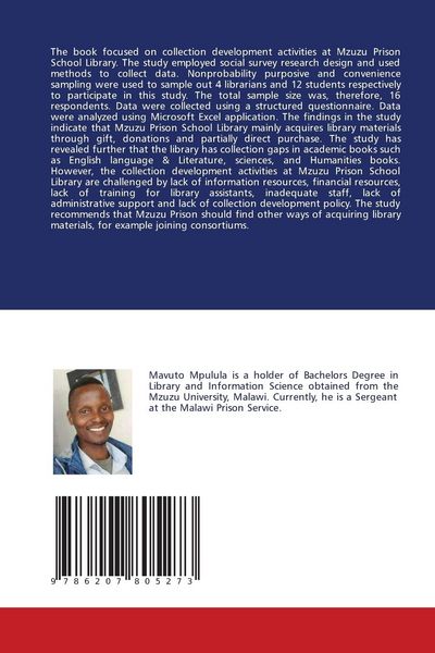Produktbild: Collection development activities at Mzuzu Prison School Library