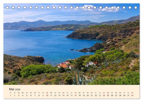 Produktbild: Cote Vermeille - Wo die Pyren&auml;en das Meer k&uuml;ssen (Tischkalender 2026 DIN A5 quer), CALVENDO Monatskalender