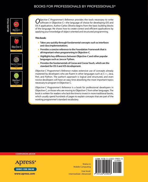 Produktbild: Objective-C Programmer's Reference