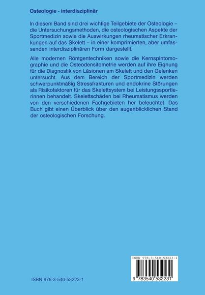 Produktbild: Osteologie &mdash; interdisziplin&auml;r