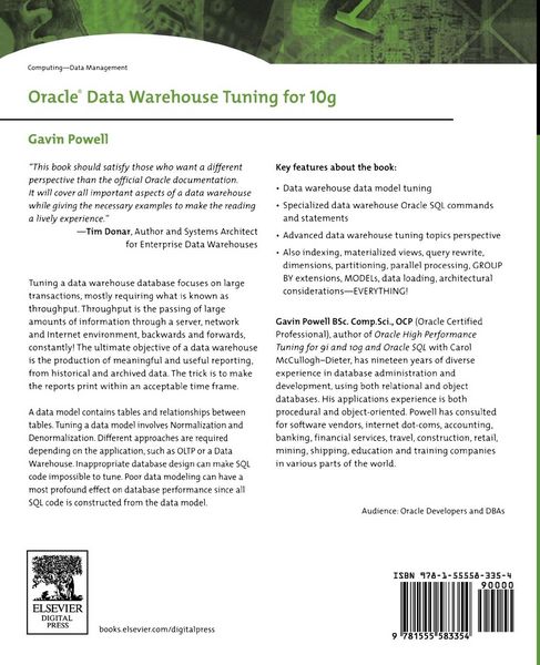 Produktbild: Oracle Data Warehouse Tuning for 10g