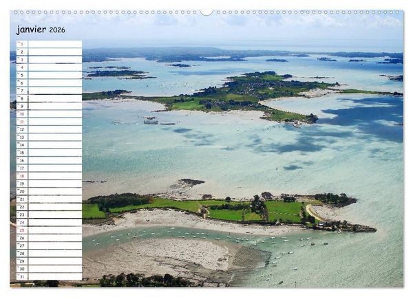 Produktbild: Le Golfe du Morbihan vu du ciel (Calendrier mural 2026 DIN A2 vertical) calendrier de bureau