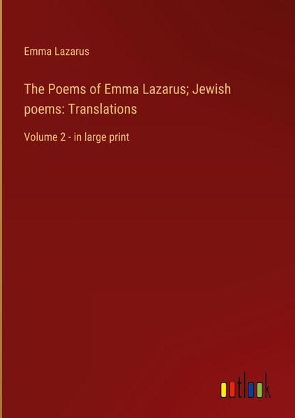 Produktbild: The Poems of Emma Lazarus; Jewish poems: Translations