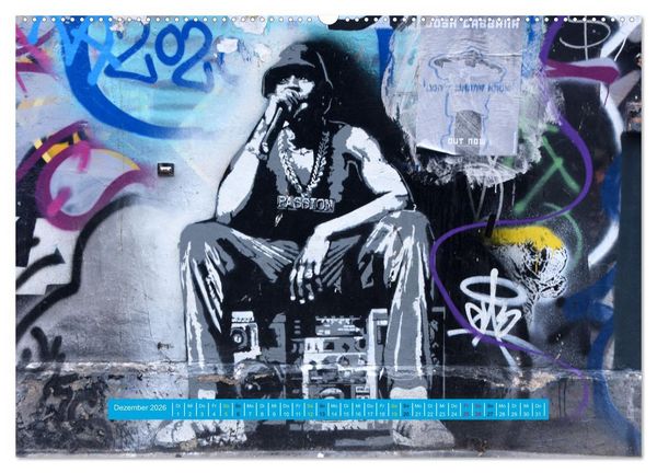 Produktbild: Streetart-Kunst, die die Stra&szlig;en Londons atmen l&auml;sst (hochwertiger Premium Wandkalender 2026 DIN A2 quer), Kunstdruck in Hochglanz