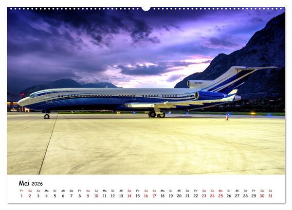 Produktbild: Flugzeuge in beeindruckender Kulisse (hochwertiger Premium Wandkalender 2026 DIN A2 quer), Kunstdruck in Hochglanz