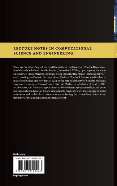 Produktbild: Domain Decomposition Methods in Science and Engineering XXII