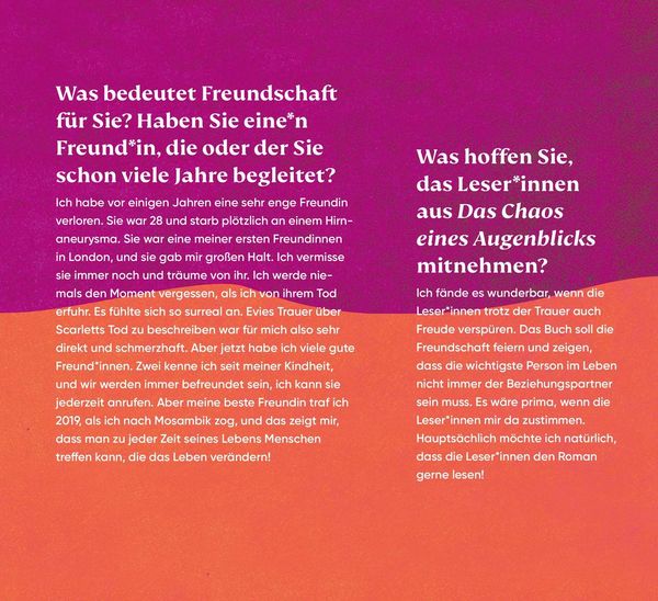 Produktbild: Das Chaos eines Augenblicks