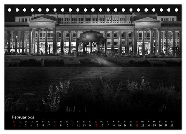 Produktbild: Stuttgart bei Nacht (Tischkalender 2026 DIN A5 quer), CALVENDO Monatskalender
