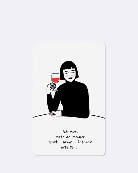 Produktbild: Lunacard Postkarte *work wine balance