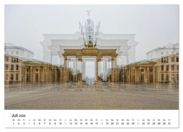 Produktbild: Berlin &ndash; Ikonen in Mehrfachbelichtung (Tischkalender 2026 DIN A5 quer), CALVENDO Monatskalender