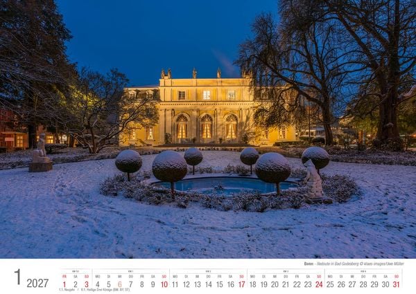 Produktbild: Bonn 2027 Bildkalender A3 quer, spiralgebunden