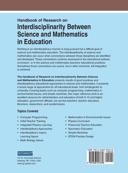Produktbild: Handbook of Research on Interdisciplinarity Between Science and Mathematics in Education