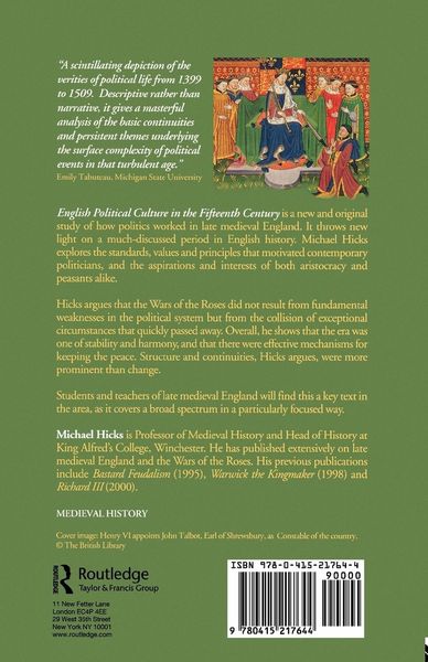 Produktbild: English Political Culture in the Fifteenth Century