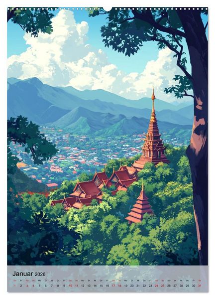 Produktbild: Thailand Fantasie (Wandkalender 2026 DIN A2 hoch), CALVENDO Monatskalender