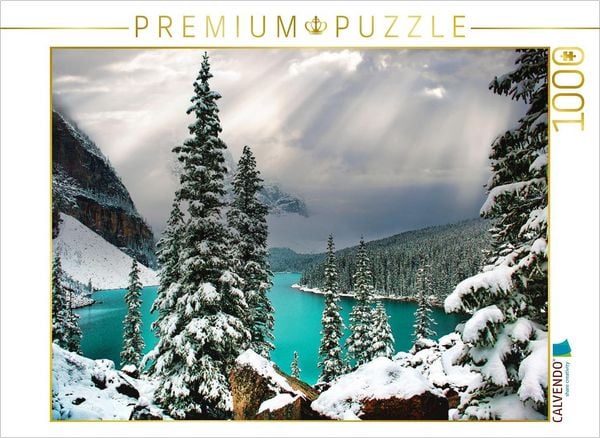CALVENDO Puzzle Der Moraine Lake (auf deutsch 'Moränensee') ist ein von Gletschern gespeister See im Banff-Nationalpark/ Alberta. | 1000 Teile Lege-Gr