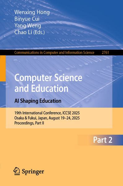 Produktbild: Computer Science and Education. AI Shaping Education