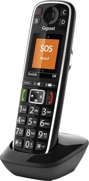 Produktbild: Gigaset E720HX DECT, GAP, Bluetooth&reg; Schnurloses Telefon analog Babyphone, Bluetooth, Freisprechen, f&uuml;r H&ouml;rger&auml;te kompatibel, inkl. Mobilteil, Op