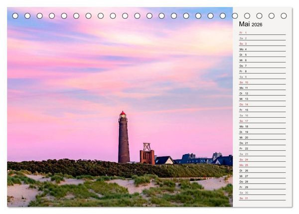 Produktbild: BORKUM Geburtstagskalender mit Planerfunktion (Tischkalender 2026 DIN A5 quer), CALVENDO Monatskalender