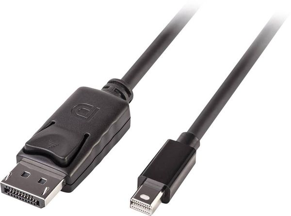 LINDY Mini-DisplayPort / DisplayPort Adapterkabel Mini DisplayPort Stecker, DisplayPort Stecker 5.00 m Schwarz 41648 Dis