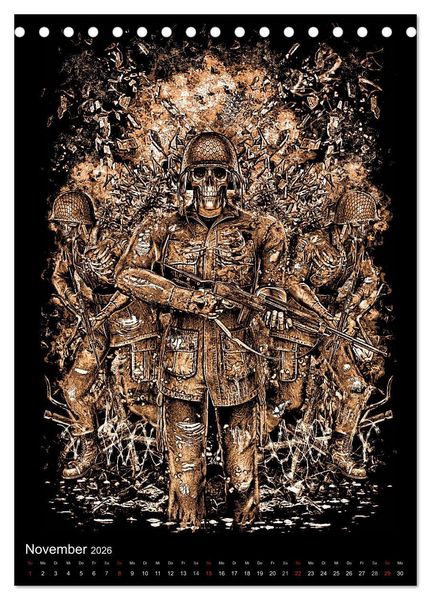 Produktbild: BLOODBOY/WAR ILLUSTRATION (Tischkalender 2026 DIN A5 hoch), CALVENDO Monatskalender