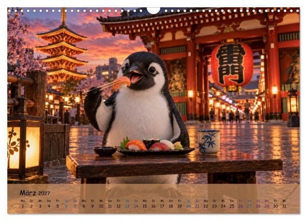 Produktbild: Pinguins gro&szlig;e Weltreise (Wandkalender 2027 DIN A3 quer), CALVENDO Monatskalender