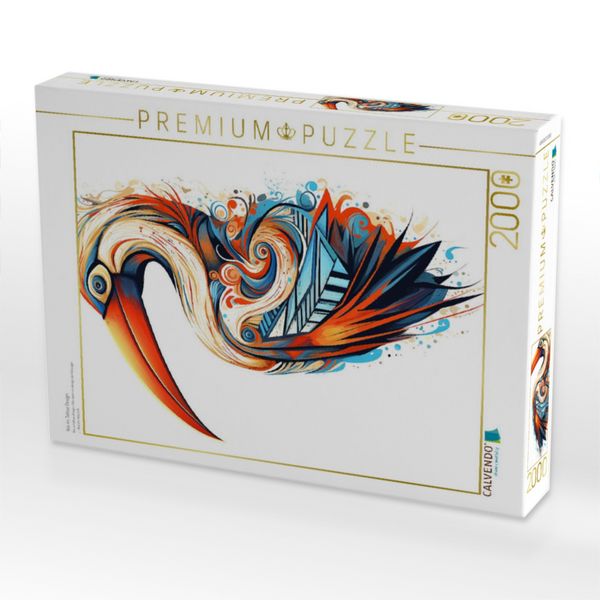 Produktbild: CALVENDO Puzzle Ibis im Tattoo Design | 2000 Teile Lege-Gr&ouml;&szlig;e 90x67cm Foto-Puzzle f&uuml;r gl&uuml;ckliche Stunden