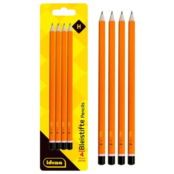 Produktbild: Idena Bleistifte H orange 4 St&uuml;ck Blister