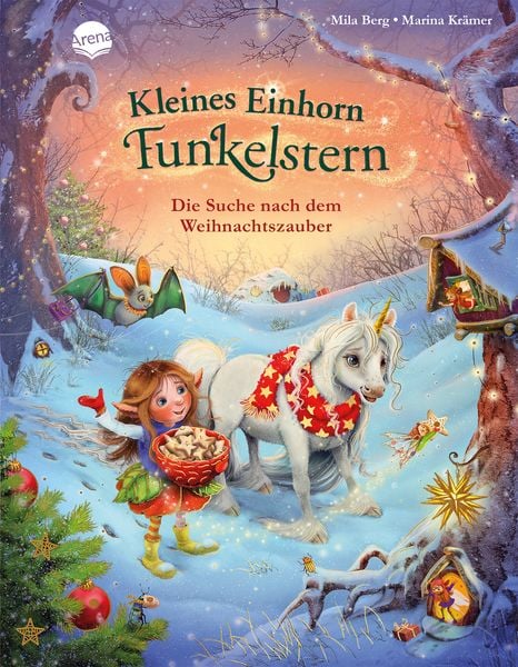 Kleines Einhorn Funkelstern. Die Suche nach dem Weihnachtszauber, Gebundene Ausgabe von Mila Berg, Arena
