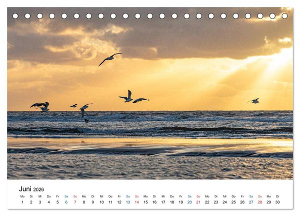 Produktbild: Lichtstimmungen in Sankt Peter-Ording (Tischkalender 2026 DIN A5 quer), CALVENDO Monatskalender