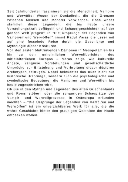 Produktbild: Die Ursprünge der Legenden von Vampiren und Werwölfen