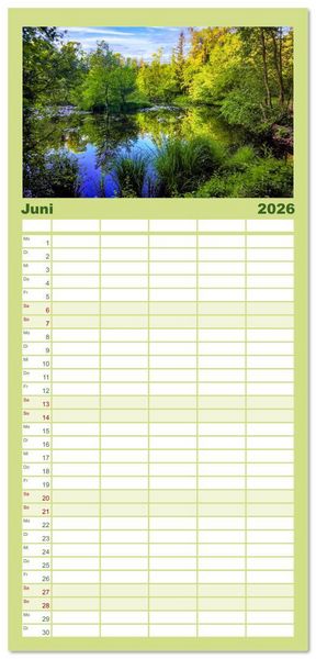 Produktbild: Familienplaner 2026 - Dreieich Natur Pur mit 5 Spalten (Wandkalender, 21 x 45 cm) CALVENDO