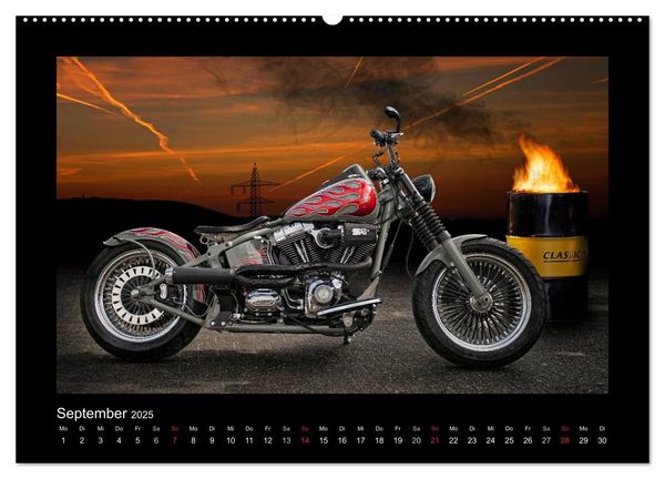 Produktbild: Motorrad-Tr&auml;ume &ndash; Chopper und Custombikes (Wandkalender 2025 DIN A2 quer), CALVENDO Monatskalender