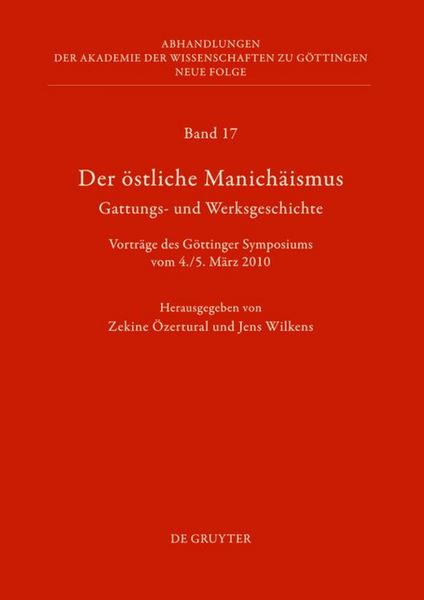 Produktbild: Der &ouml;stliche Manich&auml;ismus &ndash; Gattungs- und Werksgeschichte