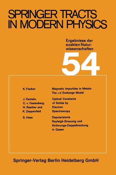 Produktbild: Springer Tracts in Modern Physics