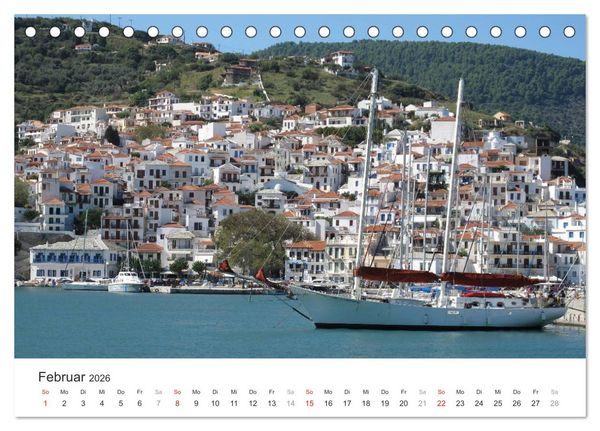 Produktbild: Sporadeninsel Skiathos (Tischkalender 2026 DIN A5 quer), CALVENDO Monatskalender