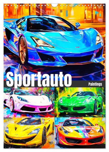 Produktbild: Sportauto Paintings (Wandkalender 2026 DIN A3 hoch), CALVENDO Monatskalender