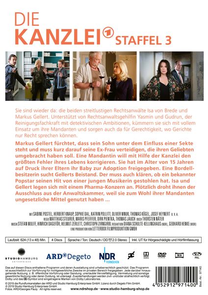 Produktbild: Die Kanzlei - Staffel 3 [4 DVDs]