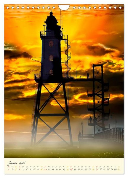 Produktbild: Norddeutsche Leuchtt&uuml;rme - maritime Wegweiser (Wandkalender 2026 DIN A4 hoch), CALVENDO Monatskalender