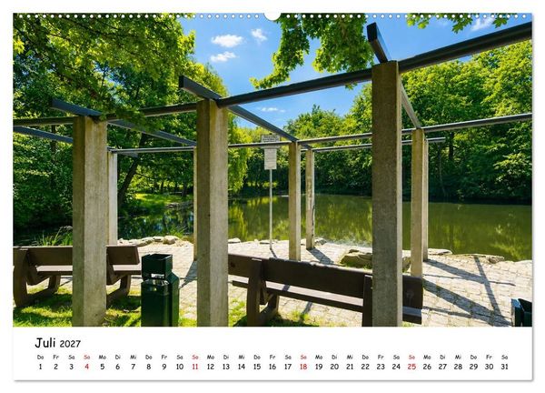 Produktbild: Eschborn Fachwerk und Finanzen (hochwertiger Premium Wandkalender 2027 DIN A2 quer), Kunstdruck in Hochglanz