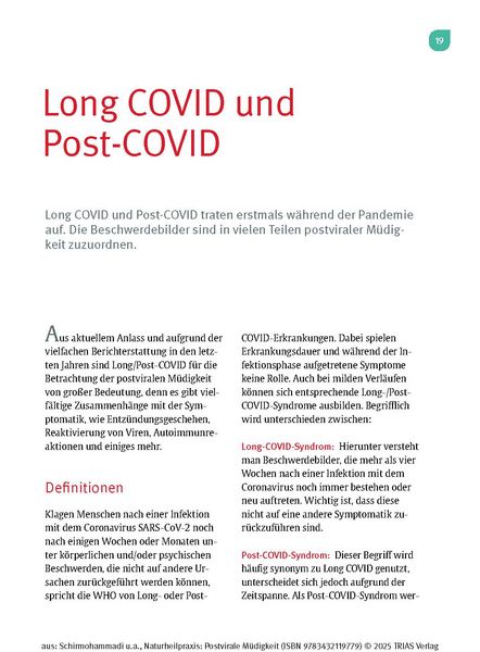 Produktbild: Naturheilpraxis: Postvirale M&uuml;digkeit