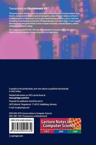 Produktbild: Transactions on Edutainment XII