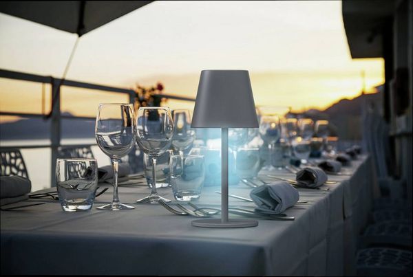Produktbild: M-e modern-electronics LUNA-80W 41434 Akku-Tischlampe LED LED fest eingebaut 3W Wei&szlig;