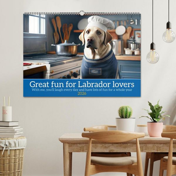 Produktbild: Great fun for Labrador lovers (Wall Calendar 2026 DIN A2 landscape), CALVENDO 12 Month Wall Calendar