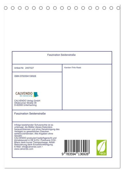 Produktbild: Faszination Seidenstra&szlig;e (Tischkalender 2027 DIN A5 hoch), CALVENDO Monatskalender